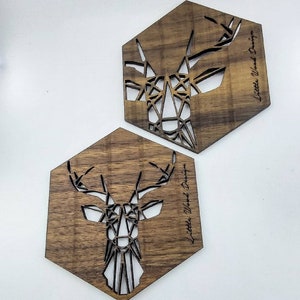 Cabeza de ciervo SVG: archivo de corte láser de fauna silvestre para Glowforge, Cricut y CNC: arte mural de caza, silueta rústica de animal