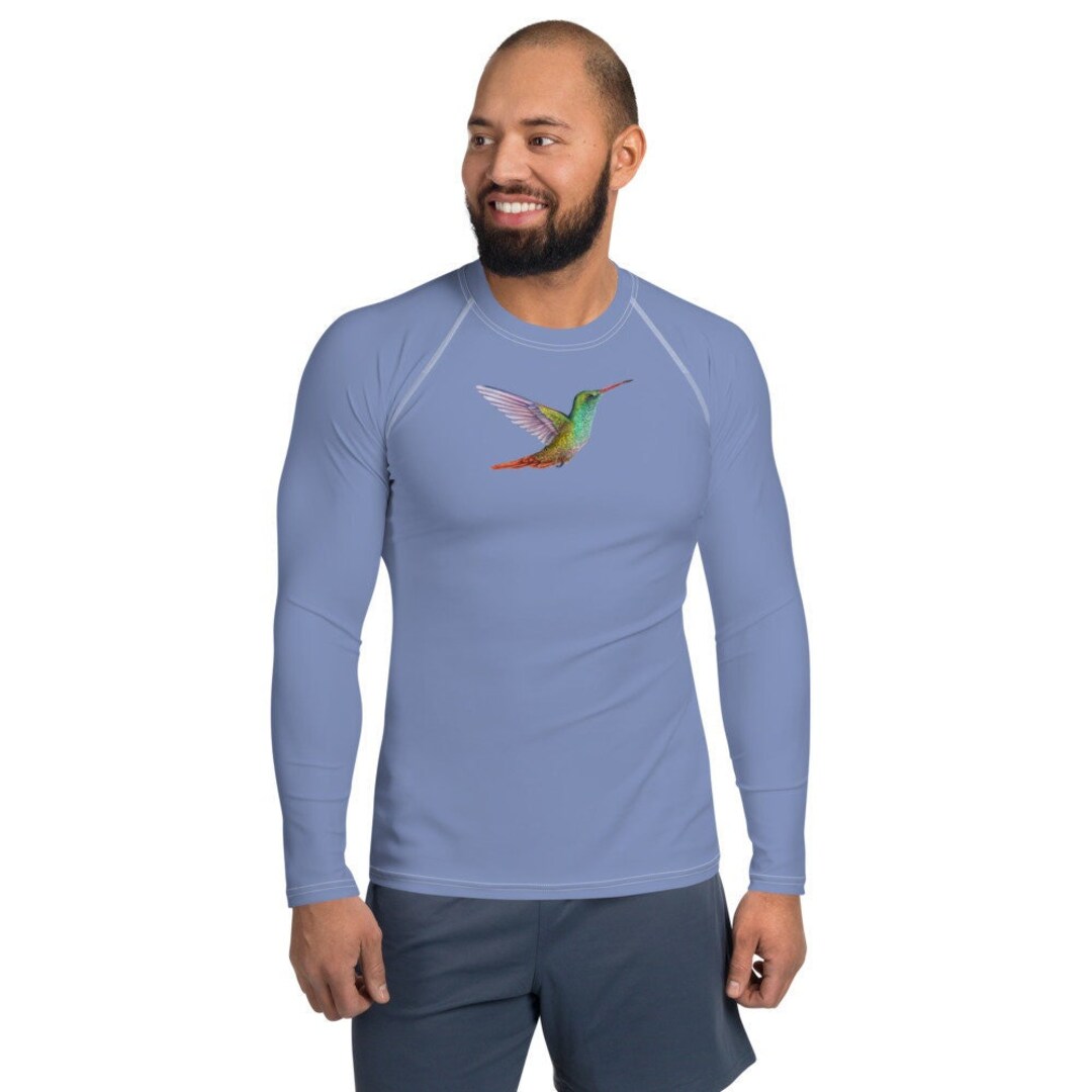 Rash Guard Hummingbird for Men: Moisture-wicking, Athletic Workout ...