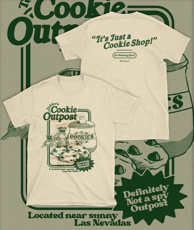 PRE-ORDER: Cookie Outpost Unisex Natural T-Shirt *Ships in 2-3 weeks* 