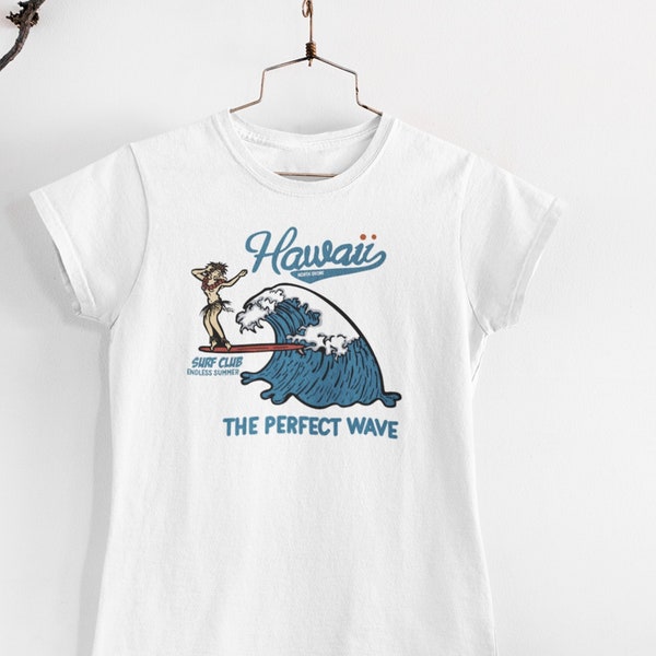 The Perfect Wave Shirt | Hawaii Beach Vibes Women's T-Shirt | Women's Surfing Shirt| Many Color Options