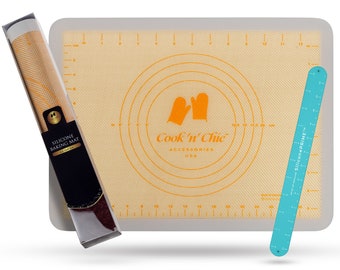 Silicone Baking Mat | Non-Stick Rolling Pad, Durable Platinum Silicone, U.S. Half-Size