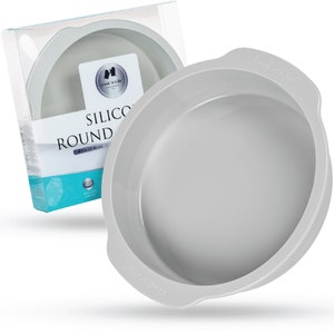 Silicone Round Cake Pan | Cake Mold | Baking Pan | Platinum Silicone | Non-Stick | Food Safe | Mother&#39;s Day Gift | Ø 9” by Cook&#39;n&#39;Chic®