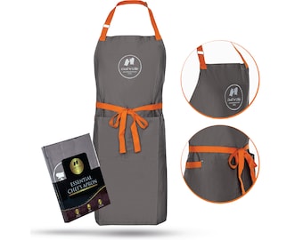 Adjustable Twill Cotton Kitchen Apron | Bib Apron for Cooking Baking or Crafting