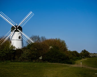 POSTCARD SUSSEX NICE VIEW OF PATCHAM WINDMILL 