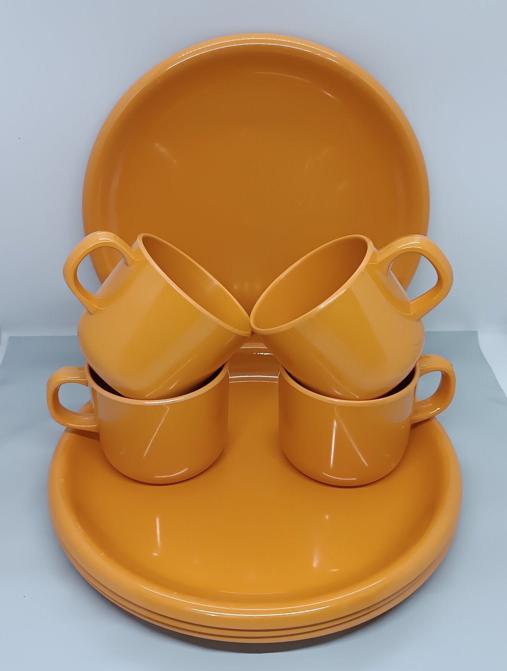 Vintage Set of 8 Country Life Style Melamine