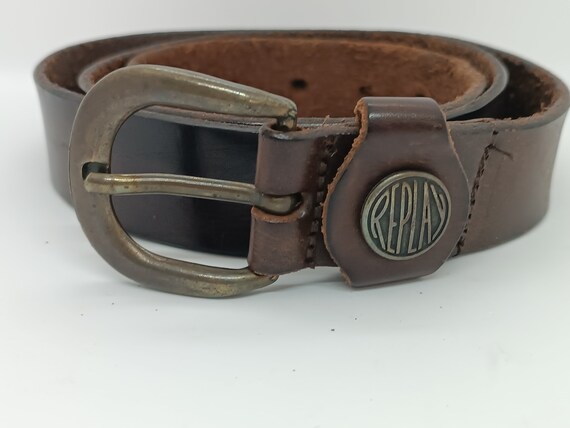 Vintage Genuine Leather Belt Replay - Etsy