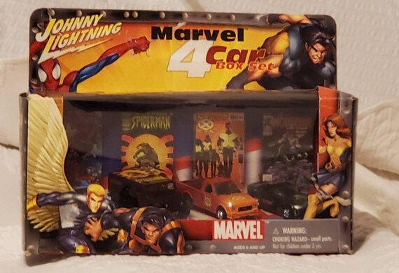 Johnny Lightning Marvel 4 Car Boxset - Etsy