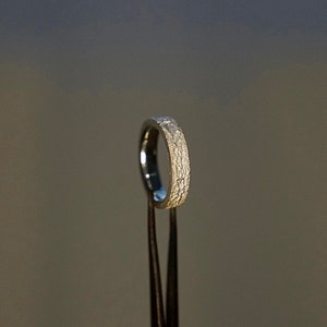 Retikulierter 925 Silberring, Sterling Silber, Ring mit aufgelöster Oberfläche, Statement Ring, edler Ring Bild 4