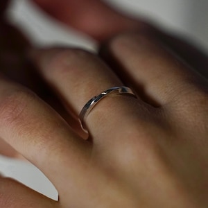 Möbius 925 Silberring, Sterling Silber, twisted Ring, simple Ring, gedrehter Ring