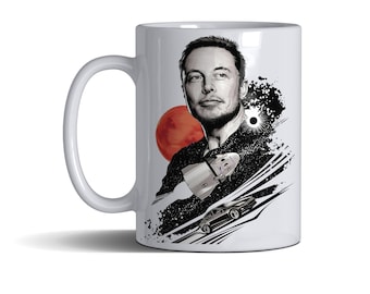 Space Spacex Logo Funny Smart Elon Musk Mug Coffee Mugs For Gifts Tasse Kaffee Motive Best 11 oz Kaffee-Becher