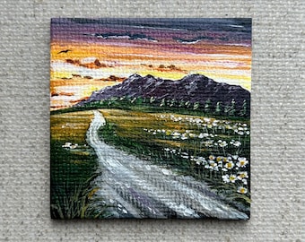 Hand painted Fridge Magnet - Magnets for fridge - Travel Gift Magnets -  Magnets for board - Cute gifts - Mountain Art - Miniature Artwork