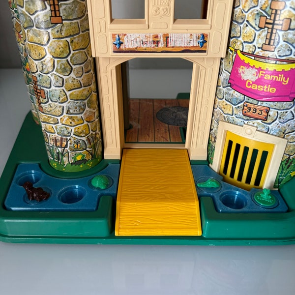 Moat Water and Crocodiles for Vintage Little People Play Family Castle