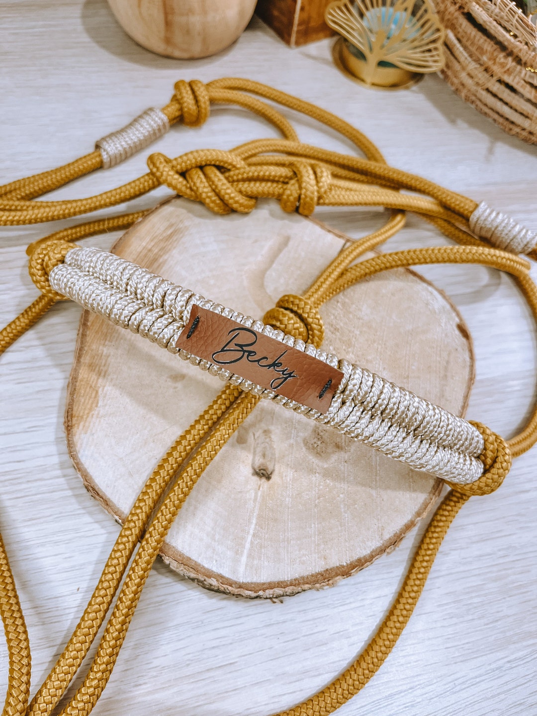 Personalized Rope Halter With Name - Etsy