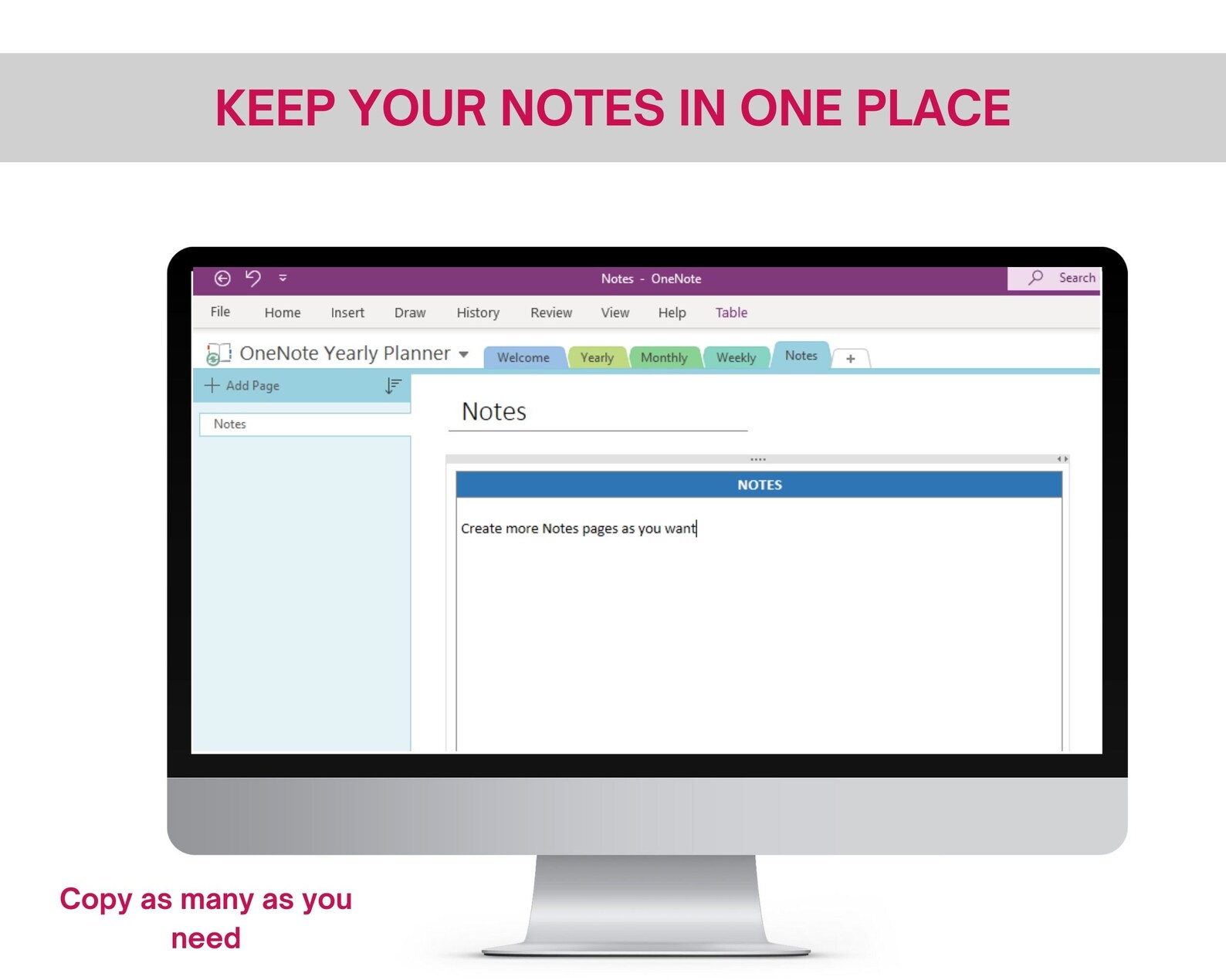 Onenote Planner for Professionals Undated Onenote Digital Etsy
