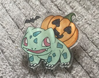 Halloween pumpkin bulbasaur pin