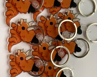 Dashing dinosaur keychain