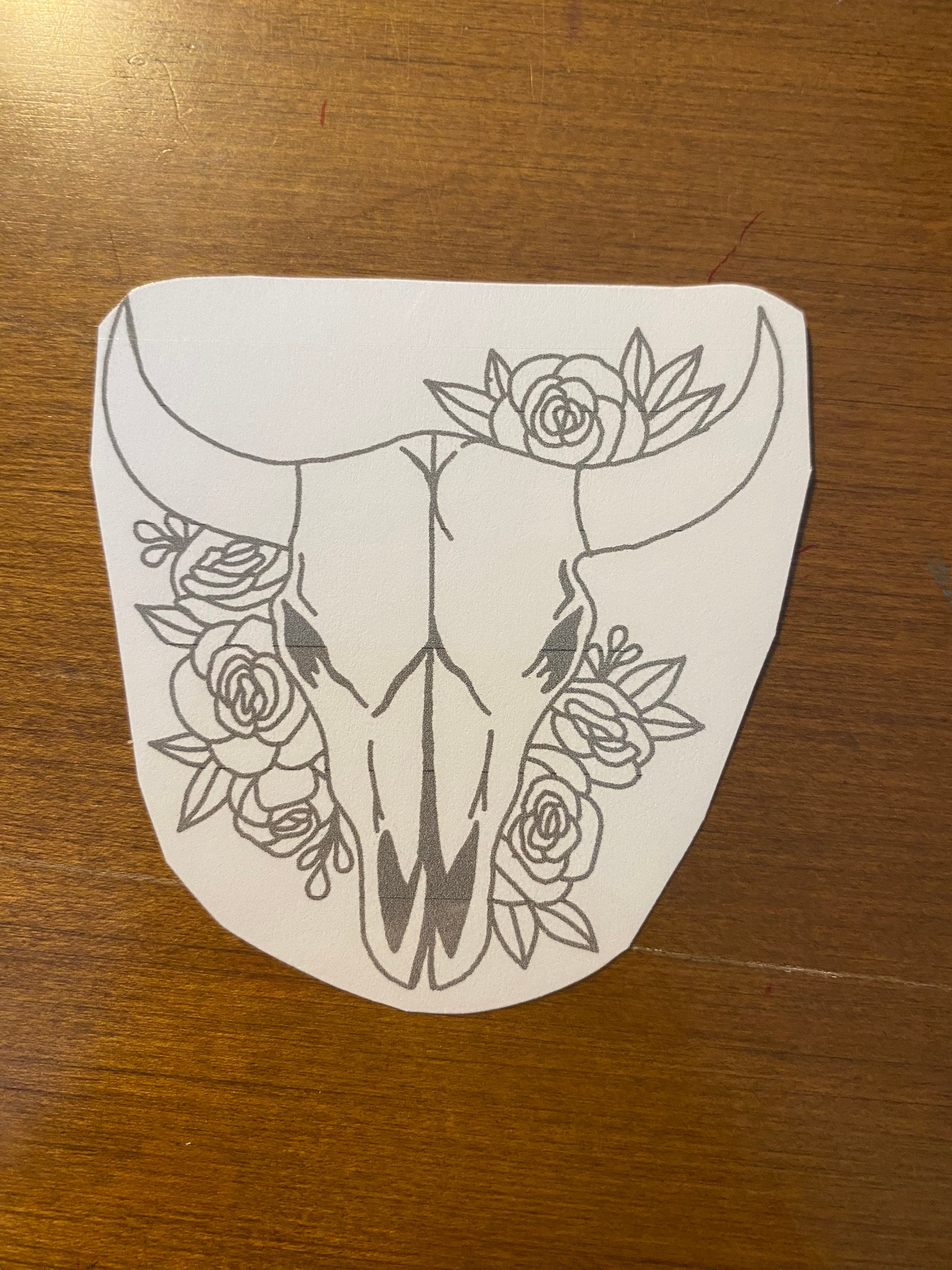 Floral Bull Skull Sticker - Etsy