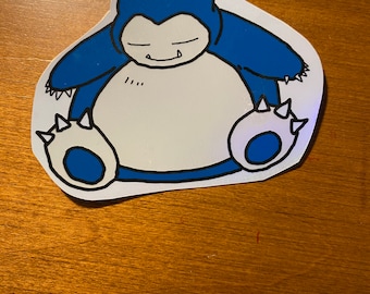 Pegatina holográfica de snorlax