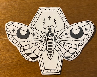 Death moon moth sticker