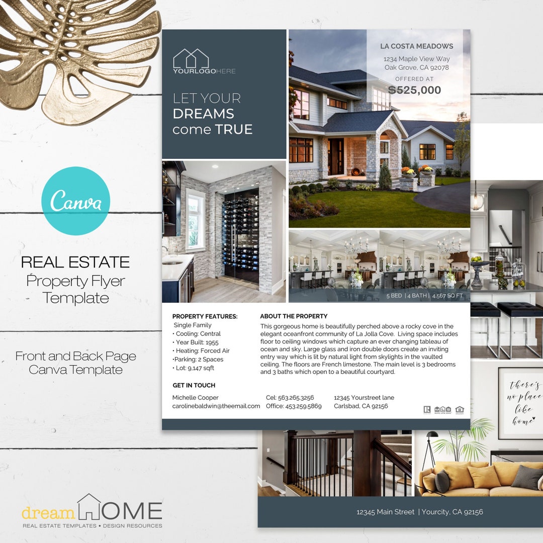 Real Estate Flyer Template EDITABLE | Property Flyer | Two Sided ...