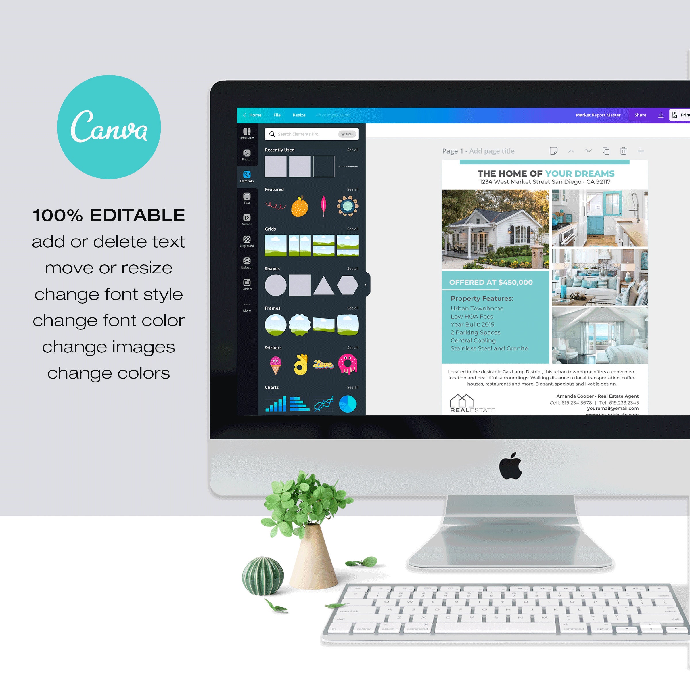 Real Estate Flyer Template Modern Design EDITABLE | Property Flyer ...