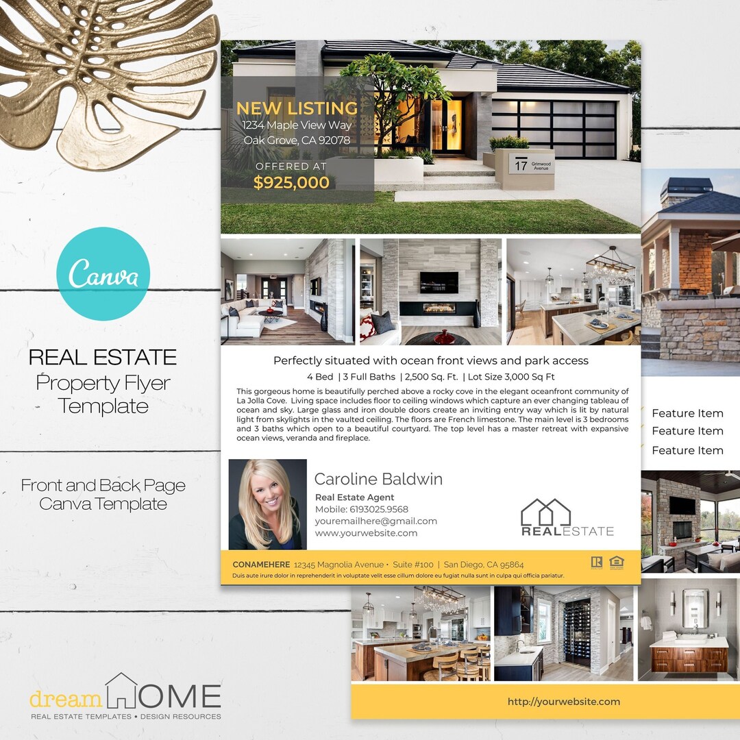 Real Estate Flyer Template EDITABLE | Property Flyer | Two Sided ...