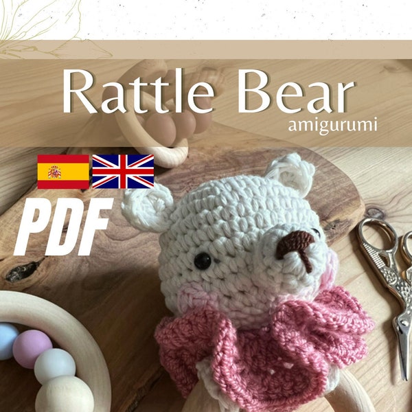 Gift Baby, Baby Shower, Pattern Rattle For Baby, Baby Gift, Baby Rattle Pattern, PDF, Crochet Pattern Bear  Pattern Crochet Tutorial