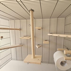 Mega Pet Cage Bundle (12pcs) - Fun Accessories, Fall Breaker, Corner Perch, Rat, Treat Ledge, Hooks, Toilet Roll Holder, Natural Enrichment