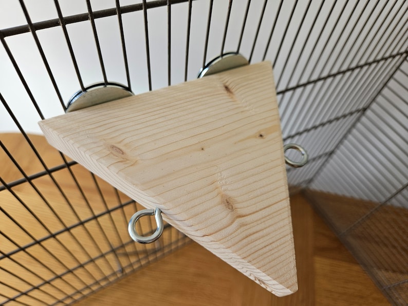 Triangle Treat Ledge & Hooks - Pet Cage Accessories, Foraging, Platform ...