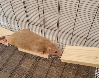 3x 14cm Balance Bridges (3pcs) - Pet Cage Accessories, Fun Enrichment, Exercise, Boredom Breaker Buster, Small Animal, Rat, Bird, Kiln-Dried