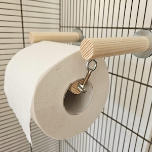 Pet Cage Toilet Roll Holder *Discounted Solely Due To Cosmetic Imperfections* - Kiln-Dried Pine, Boredom Breaker, Accessories, Toys