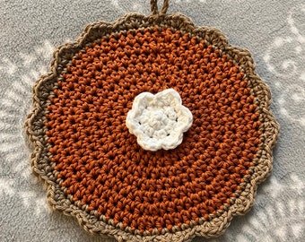 Pumpkin Pie Potholder CROCHET PATTERN