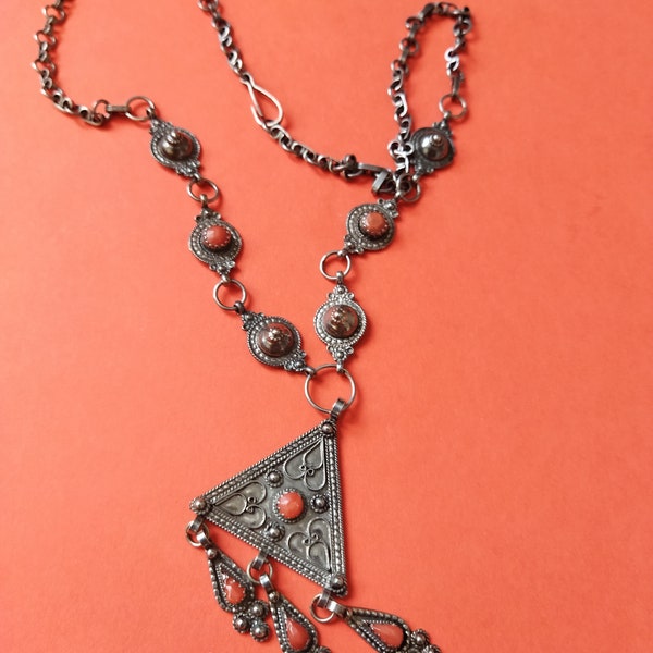 PENDENTIF AMAZIGH TUNISIE Algérie Maroc Berbère Kabyle XIX ou début XXe