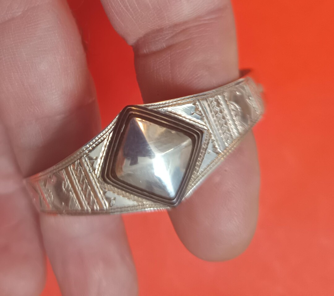 Bracelet Jonc / Manchette Ancien En Argent – Vintage, Style épuré