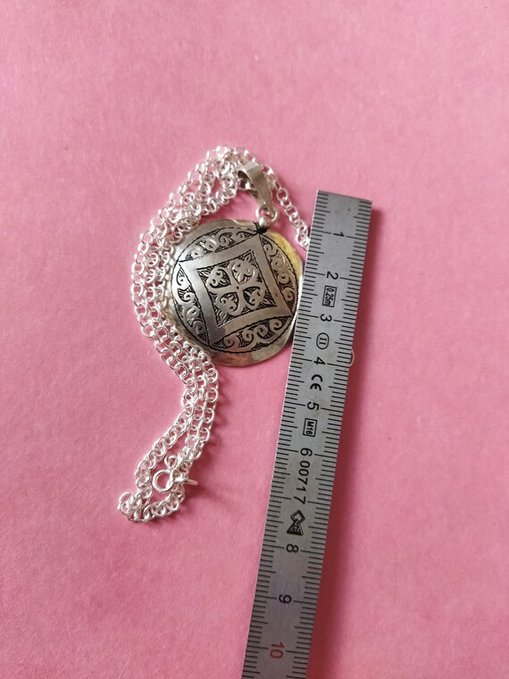 ForFox Pendentif épée et bouclier médiéval en argent sterling 925 vintage pour hommes garçons