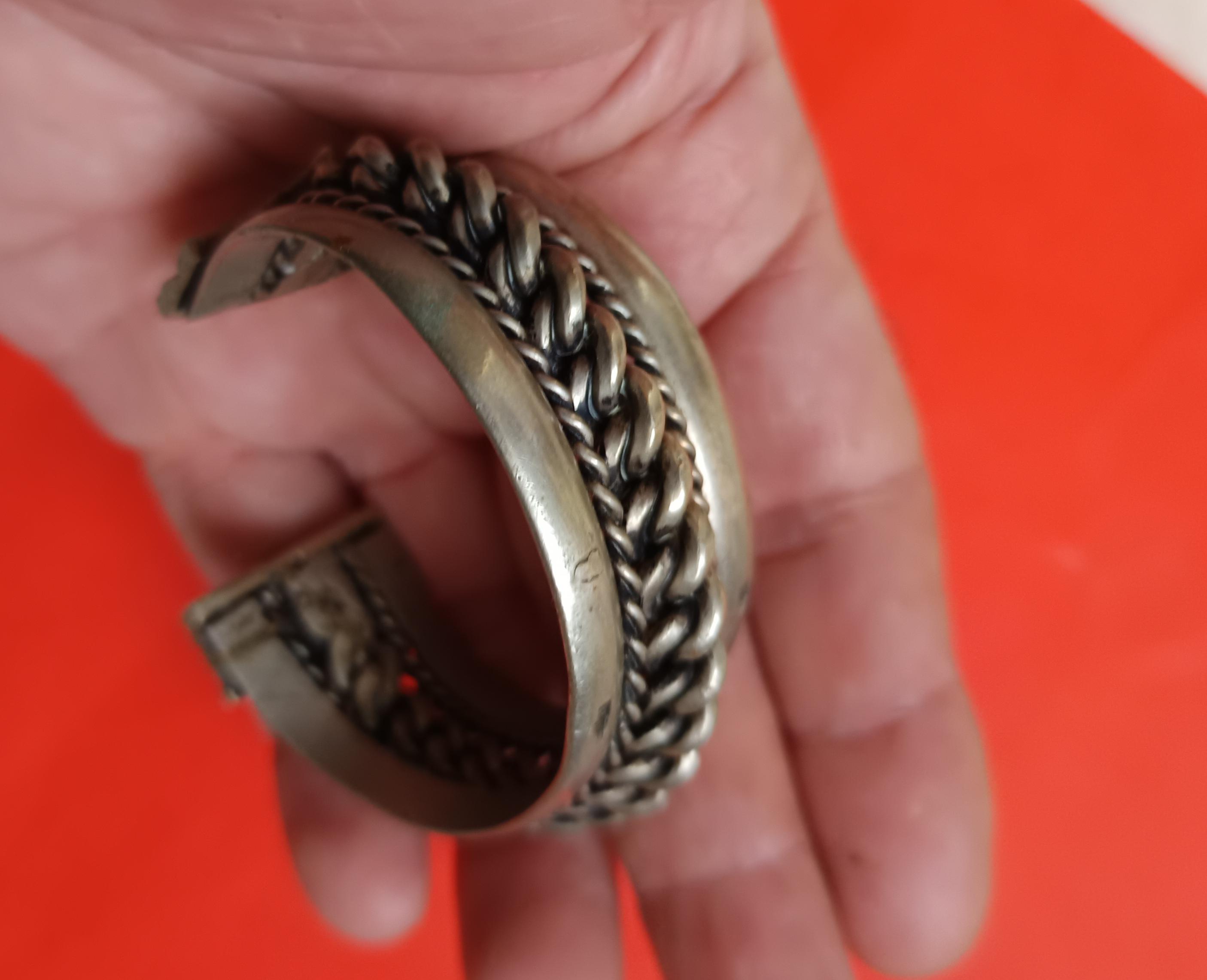 Joli Bracelet Oriental Vintage – Métal Doré – Bijou Ancien – Occasion