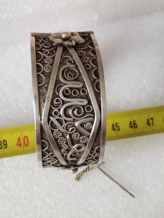Tunisian bracelet in solid silver. - image 1