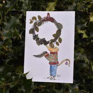 Christmas Mouse Greeting Card