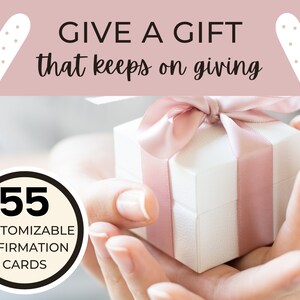 Regalo di San Valentino / San Valentino / Regalo del vicino / Carte di affermazione / Cristiano / Affermazioni positive / Mazzo di carte di affermazione quotidiana