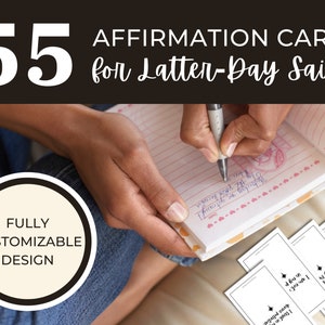 Carte di affermazione dei Santi degli Ultimi Giorni / Vangelo / Cristiano / Motivazionale / Affermazioni positive / Mazzo di carte di affermazione quotidiana / Stampabile
