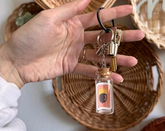 DIY Glass Bottle Animal Crossing Keychain