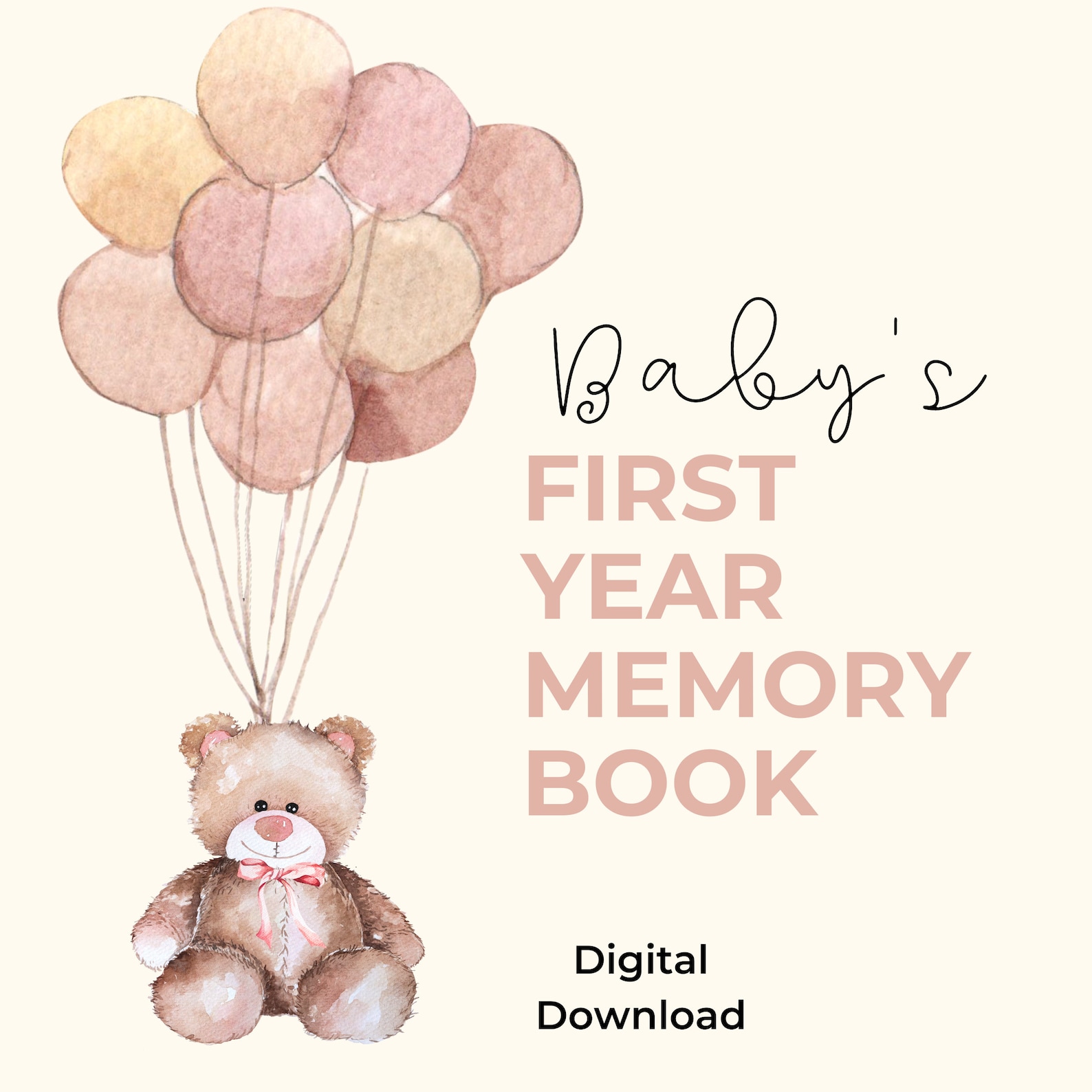 Baby's First Memory Book Printable/ Digital Download Printable Baby