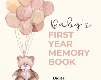 Printable Baby Memory Book: First Year Milestones (PDF Download)