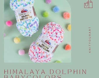 Himalaya Dolphin Baby Colors Velvet Yarn, Knitting Yarn, Dolphin Baby Yarn, Colorful Yarn, Cardigans Sweaters Scarves Berets Yarn