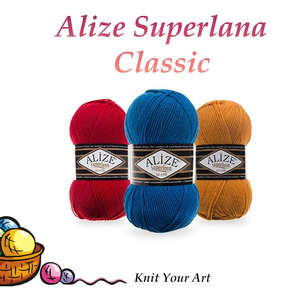 Alize Superlana Klasik, Knittting, Crochet, Wool Yarn, Winter Yarn, Lana, Acrylic Yarn, Hand Knitting, Alize Yarn