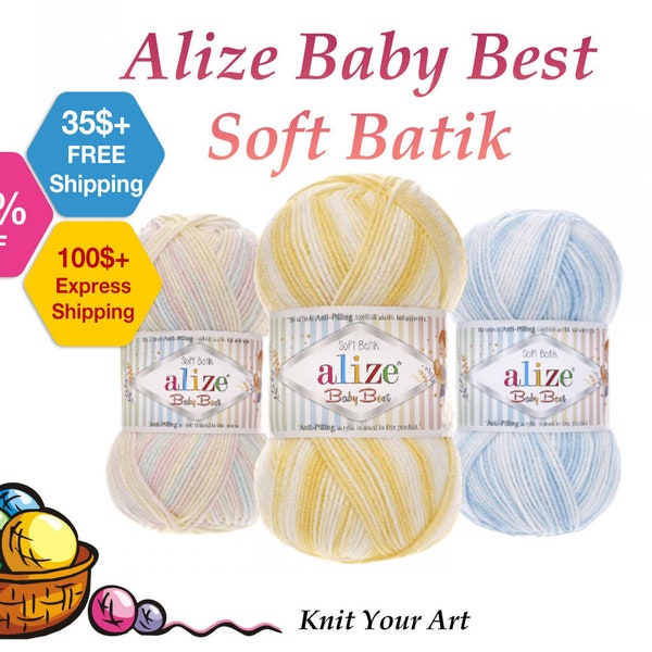 Alize Baby Best Soft Batik, Antipillen garn, Weiches Garn, Hypoallergenes Garn, Babygarn, Strickmuster