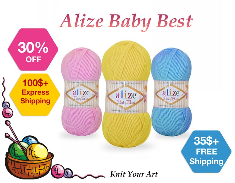 Alize Baby Best Bamboo Yarn Acrylic Yarn Baby Yarn Anti Etsy