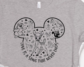 Mickey Ears Bambi Shirt, Disney Bambi Shirt, Bambi Disney Shirt, Disney Shirt For Women, Disney Shirt For Girls, Girls Disney Shirt, WDW Tee