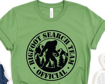 Oficial del equipo de búsqueda de Bigfoot, camisa Bigfoot, regalo de Bigfoot, camisa Bigfoot Sasquatch, camiseta Bigfoot, camisa Yeti, camiseta Bigfoot, camiseta de camping