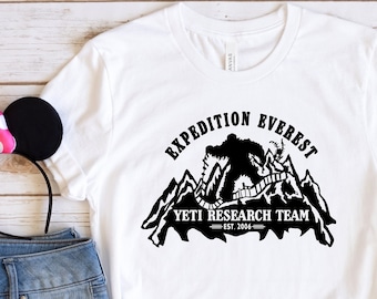 Disney-expeditie Everest, shirt Yeti onderzoeksteam, shirt Disney Animal Kingdom, Disney Everest, bijpassende shirts familie yeti, Disney shirts